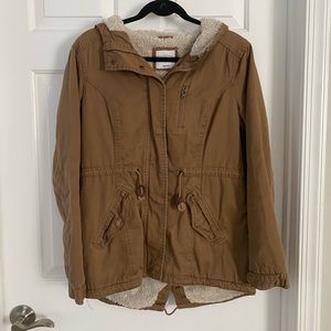 Sherpa lined parka jacket